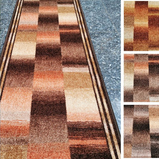 Běhouny Ikat v cihlové a hnědé barvě